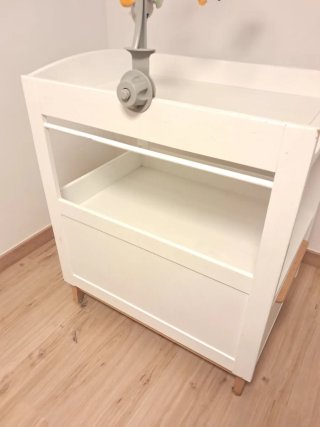 Cambiador de Bebé Blanco con Cajón