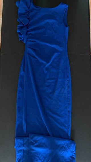 Vestido Azul con Volante