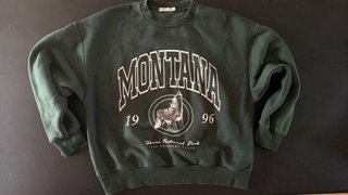 Sudadera Verde Stradivarius Talla S