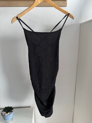 Vestido fiesta Shein brillo negro Talla M