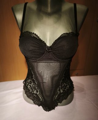 Corset Negro Femenino Interior/Exterior