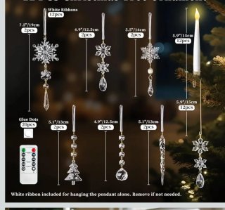 10 Velas Navideñas LED con Mando