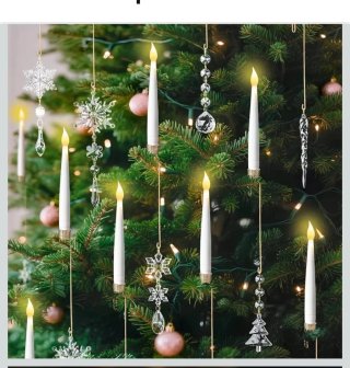 10 Velas Navideñas LED con Mando