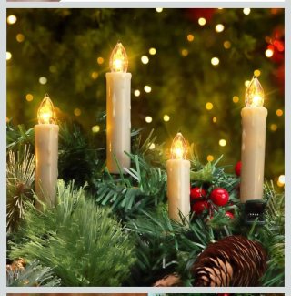 12 Velas LED para Árbol de Navidad con Mando