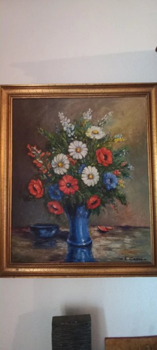 Cuadro pintado a mano E. Gasco buen tamaño