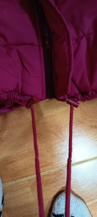 Chaqueta plumas cropped fucsia/ magenta corta