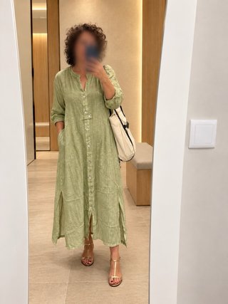 Vestido Largo WATERCULT Verde Algodón