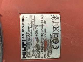 radial hilti ag 125-20se