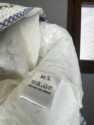 Vestido Indio Boho Algodón NUEVO con Etiqueta