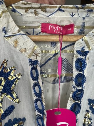 Vestido Indio Boho Algodón NUEVO con Etiqueta