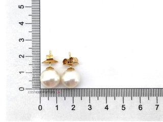 pendientes oro 18k con piedra con perla