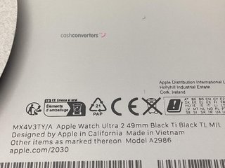 apple watch ultra 2 49mm (gps 4g) titanio