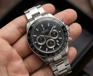 Reloj Frederic Speedchrono Negro y Plateado