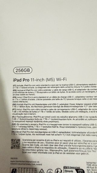 iPad Pro 11 M5 WiFi 256GB Plata