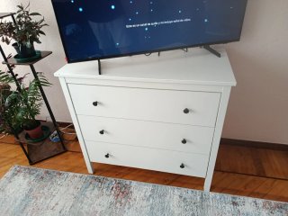 Comoda  Blanca de Tres Cajones