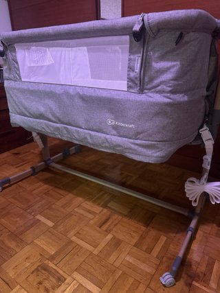Cuna colecho Kinderkraft gris 3 en 1