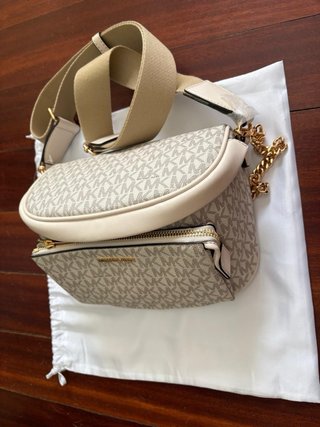 Riñonera Michael Kors Original Beige/Oro