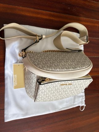 Riñonera Michael Kors Original Beige/Oro