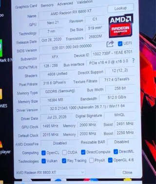 Tarjeta Gráfica XFX Radeon RX 6800 XT 16GB