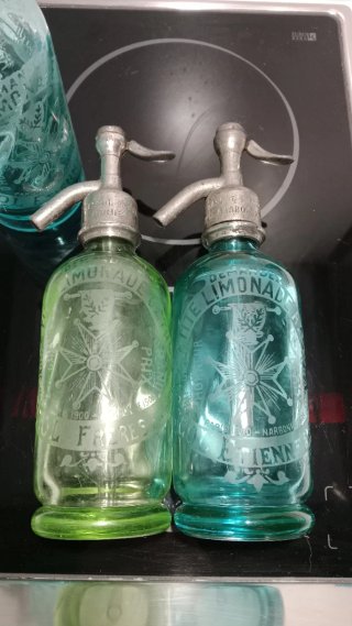 🇨🇵_Sifones de 0,25 Litros. Cristal de Uranio. ✨