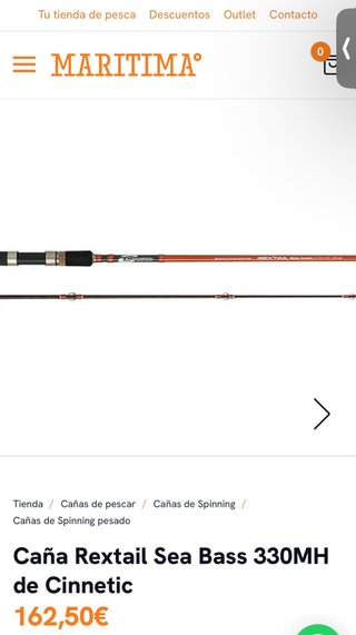 Caña de Pescar Cinnetic Rextail Sea Bass 330MH