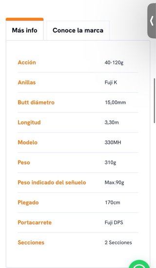 Caña de Pescar Cinnetic Rextail Sea Bass 330MH