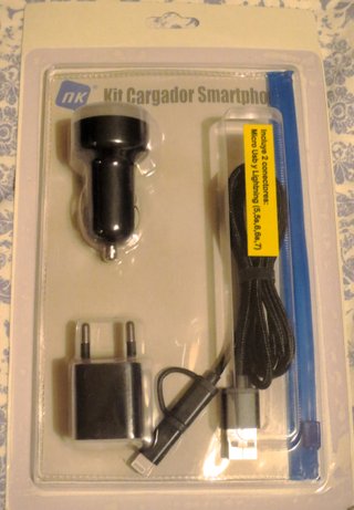 KIT DE CARGADORES PARA HOGAR Y COCHE