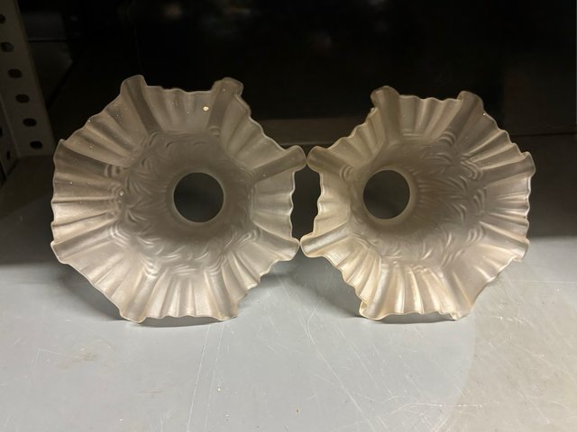 Pareja tulipas cristal satinado floral vintage
