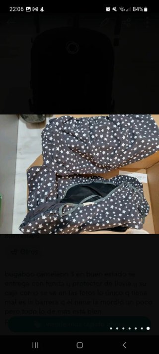 Carro de bebé Bugaboo con su caja original