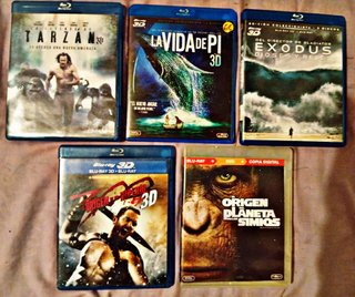 Lote 5 Film Blu-ray 3D (Pochissimo Uso)