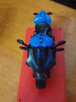 Modellino Moto Sportiva Blu e Nero