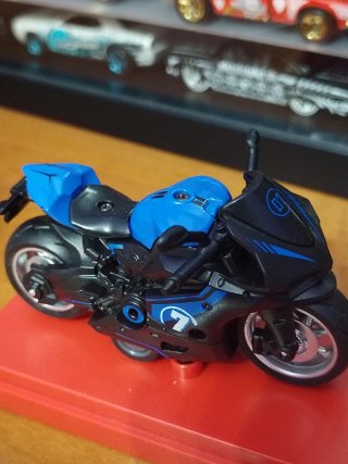 Modellino Moto Sportiva Blu e Nero