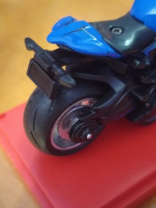 Modellino Moto Sportiva Blu e Nero