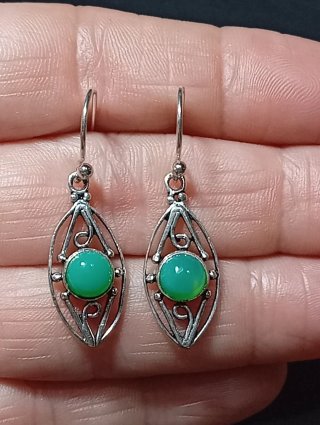 Pendientes Plata Ley jade