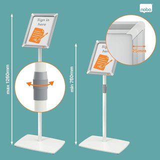 NOBO Premium Plus Expositor A4 NO Cierre 76‑126cm