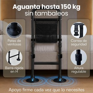 JEIKI Barandilla Cama 150kg Altura Ajustable