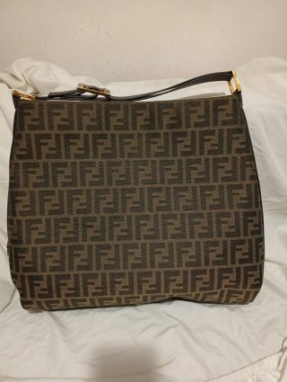 Borsa Fendi FF marrone