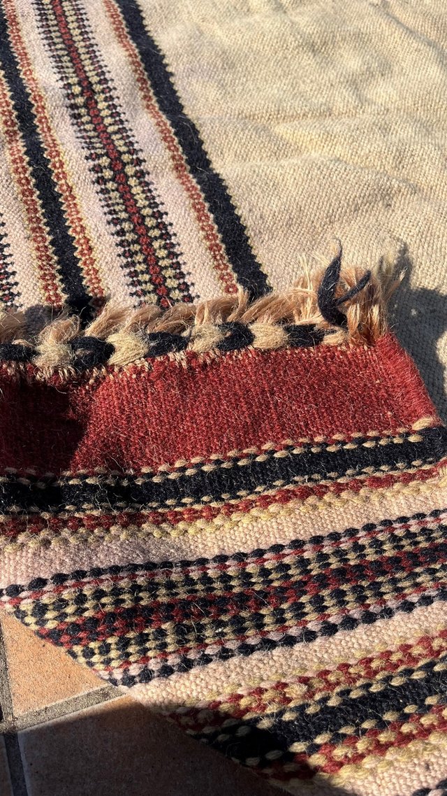 Alfombra kilim marroquí de lana.