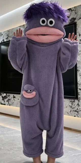 Pijama Enterizo de Monstruo Morado