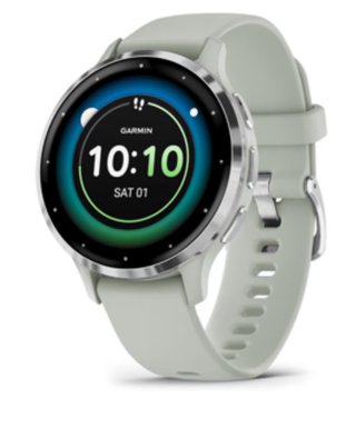 Reloj Garmin Venu 3S Verde y Plateado