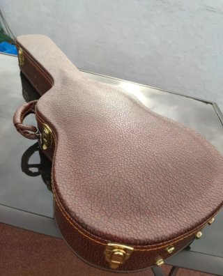 Funda de guitarra marrón