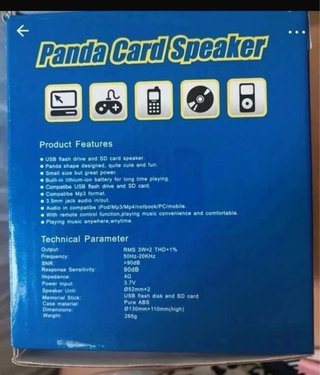 Altavoz Portátil con Diseño de Oso Panda