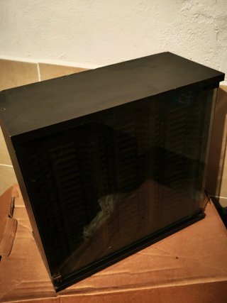 Mueble Organizador CDs Cristal Negro