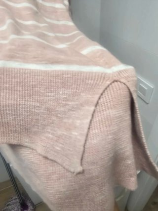 Jersey Mango rayas finas rosa y blanco