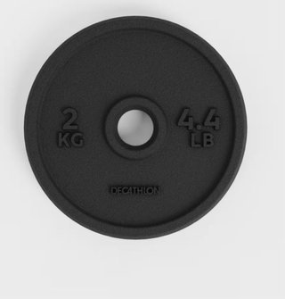 4 Discos 2kg para barra 28 mm
