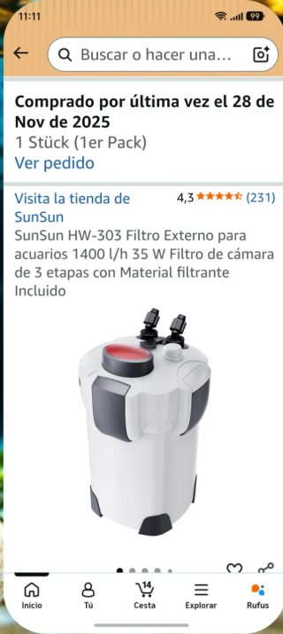 Filtro SunSun HW-303/35W para acuarios