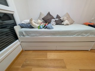 Cama nido blanca con cajones