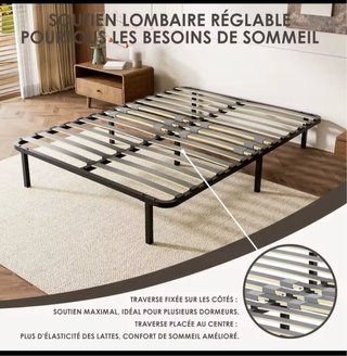 Somier de Láminas Negro 140x190 sin estrenar