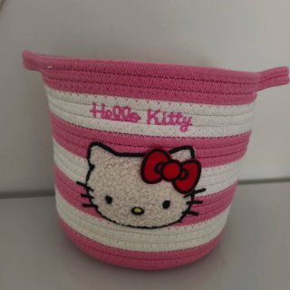 Cesto Hello Kitty rosa y blanco