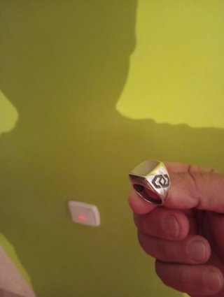 Anillo plata con piedra blanca